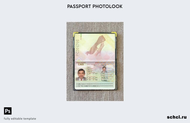 цифровая загрузка шаблона фотоизображения паспорта Гамбии